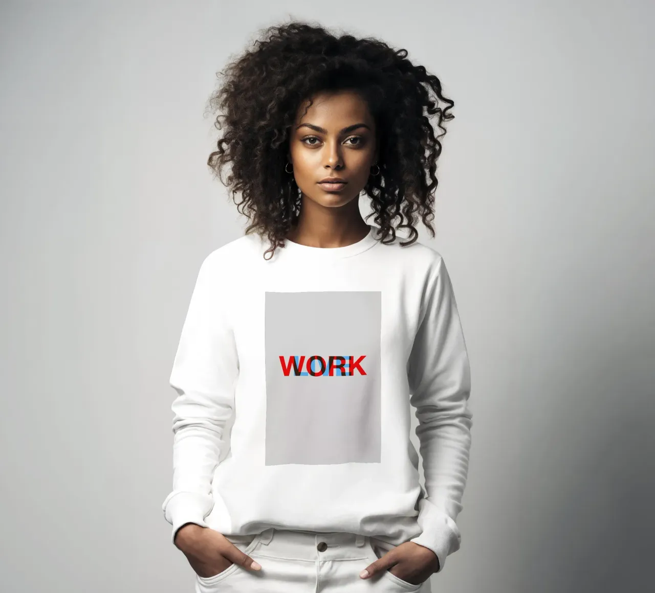 Live Work Poster felpa da Naxart