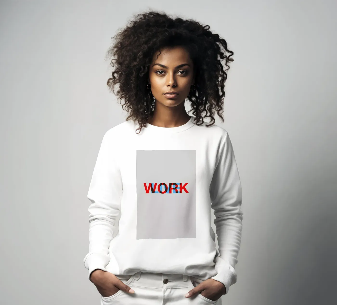 Live Work Poster felpa da Naxart