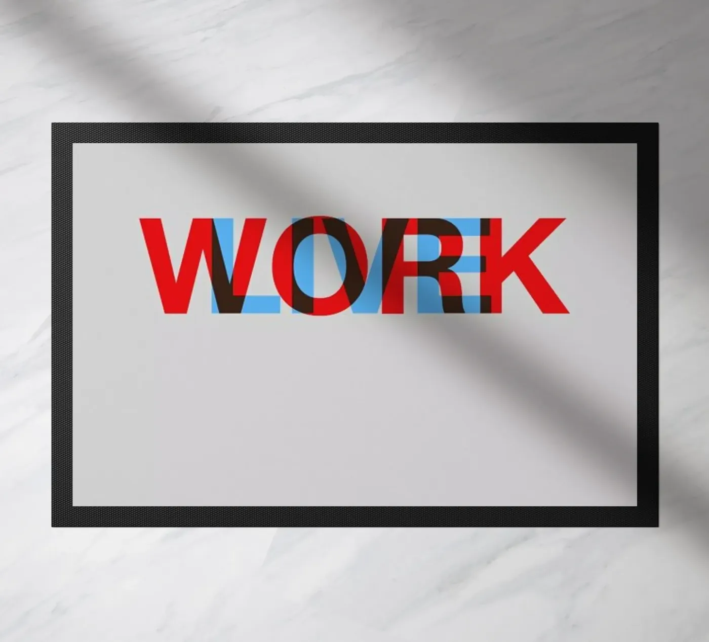 Live Work Poster deurmat van Naxart