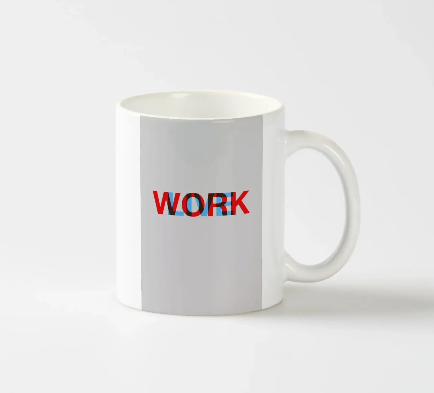 Live Work Poster Keramik Tasse von Naxart