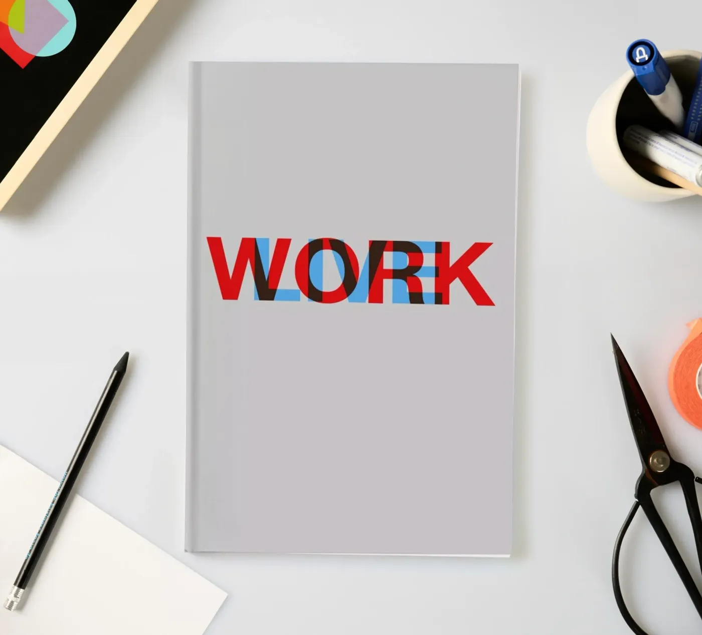 Live Work Poster notebook by Naxart