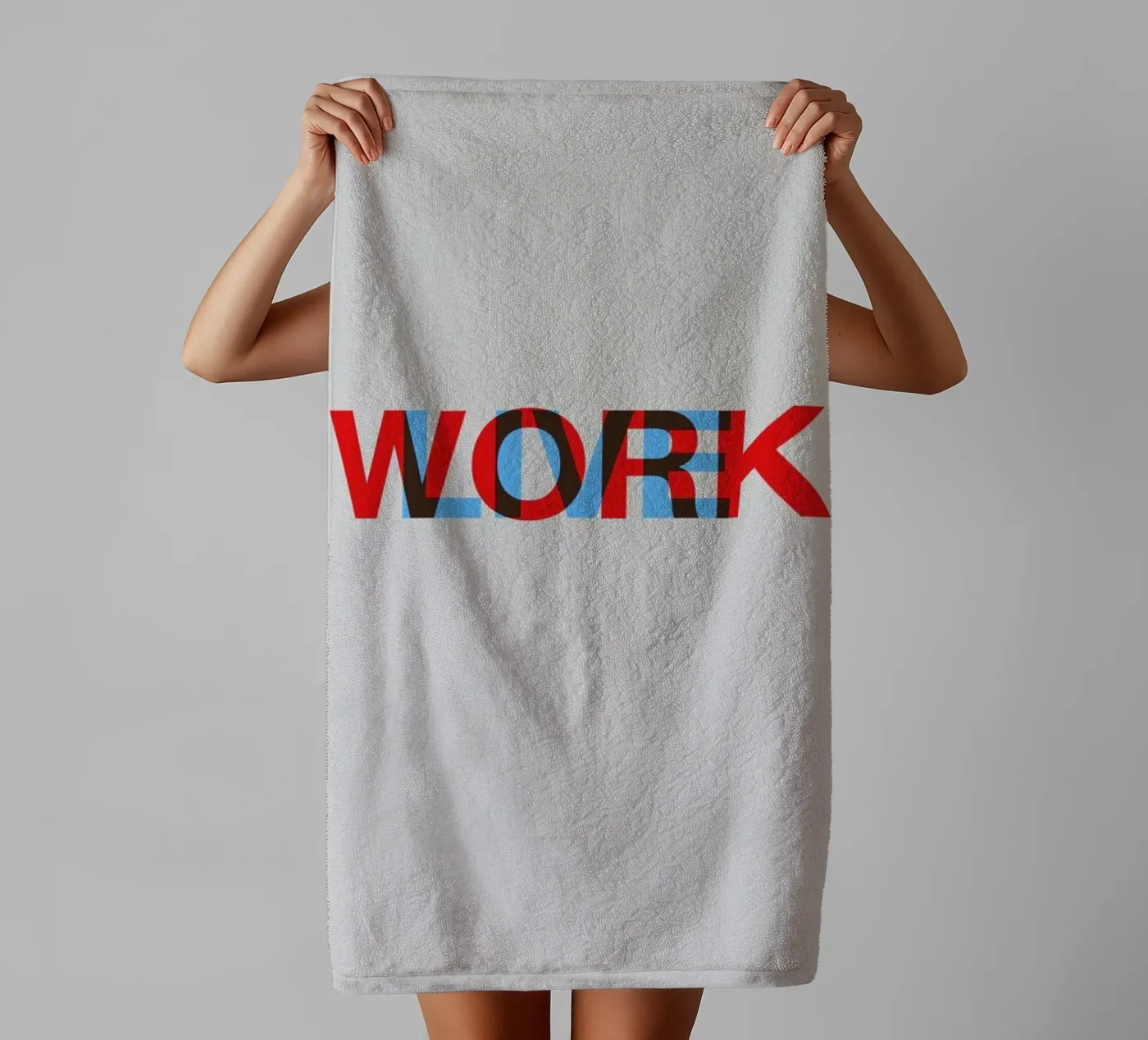 Live Work Poster towel by Naxart