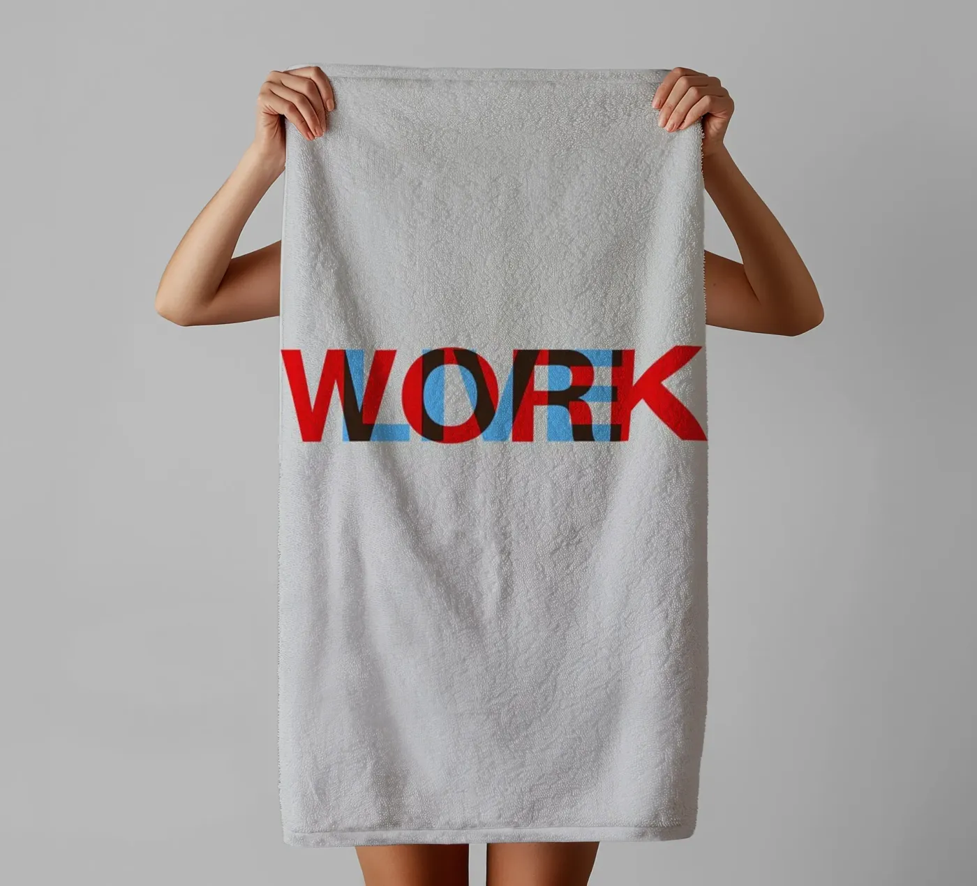 Live Work Poster badhanddoek van Naxart