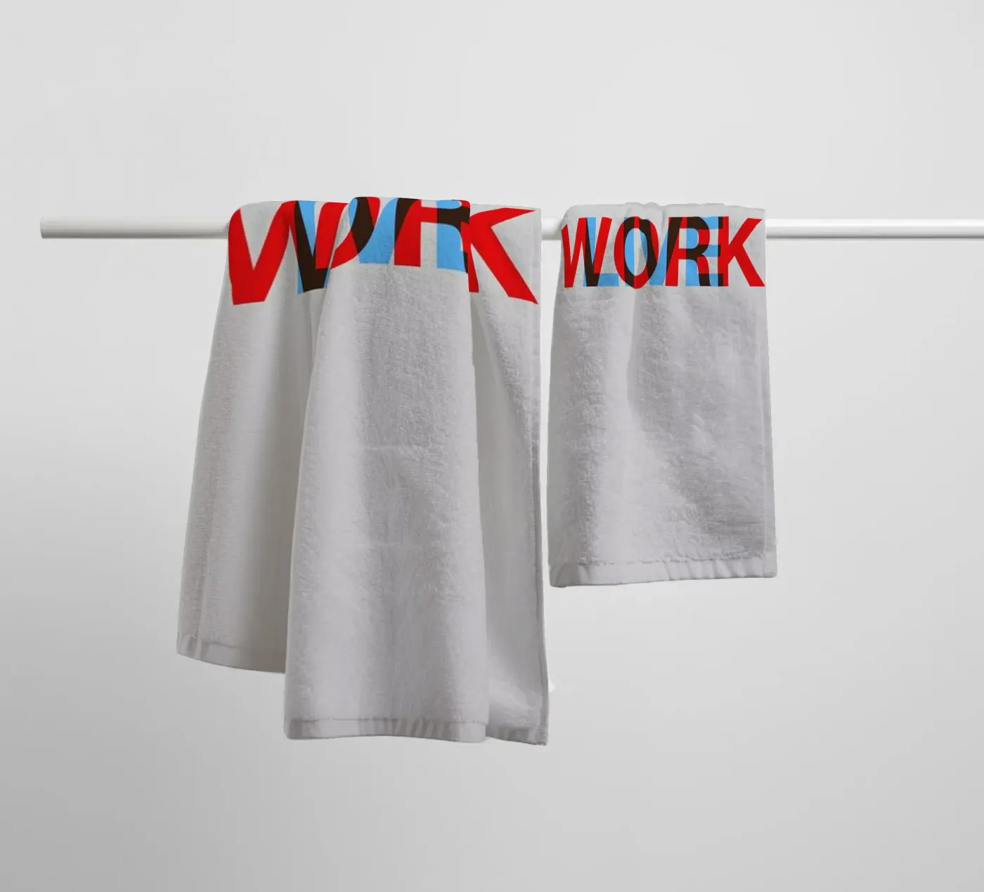 Live Work Poster badhanddoek van Naxart