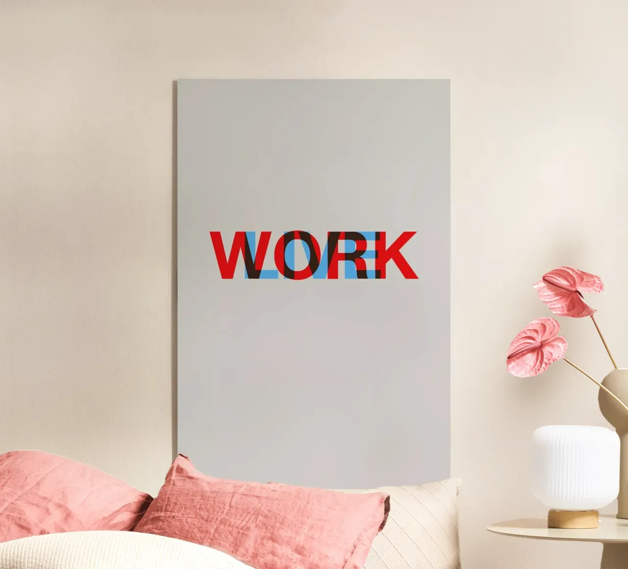 Live Work Poster plexiglass da Naxart