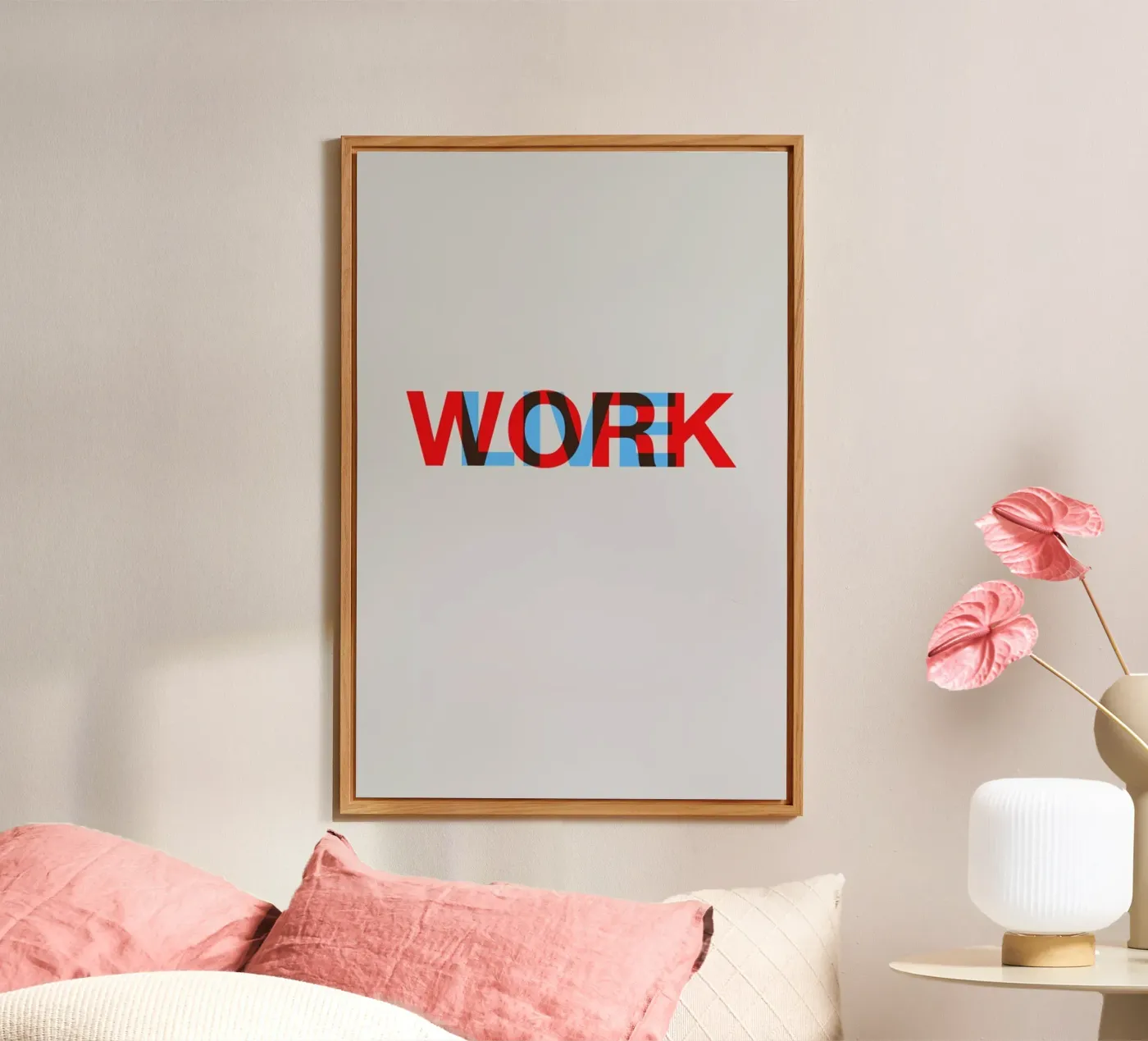 Live Work Poster pannello forex da Naxart