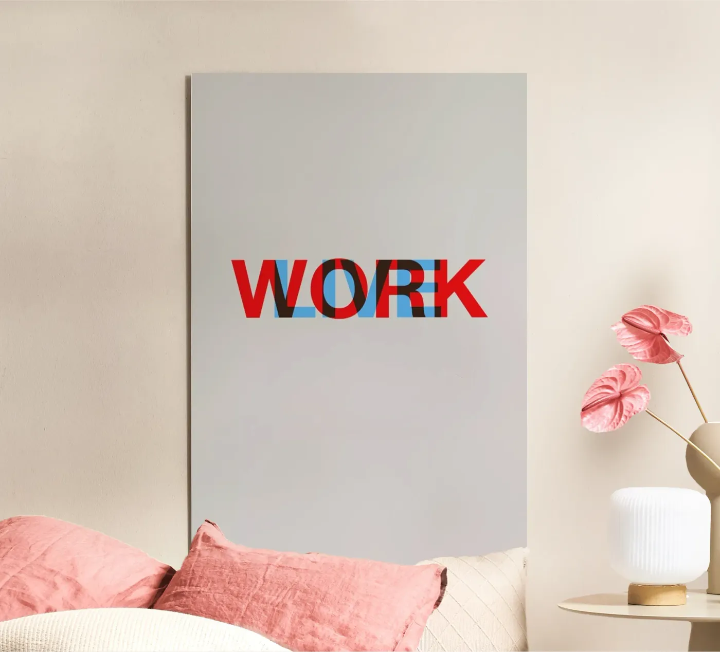 Live Work Poster pannello forex da Naxart