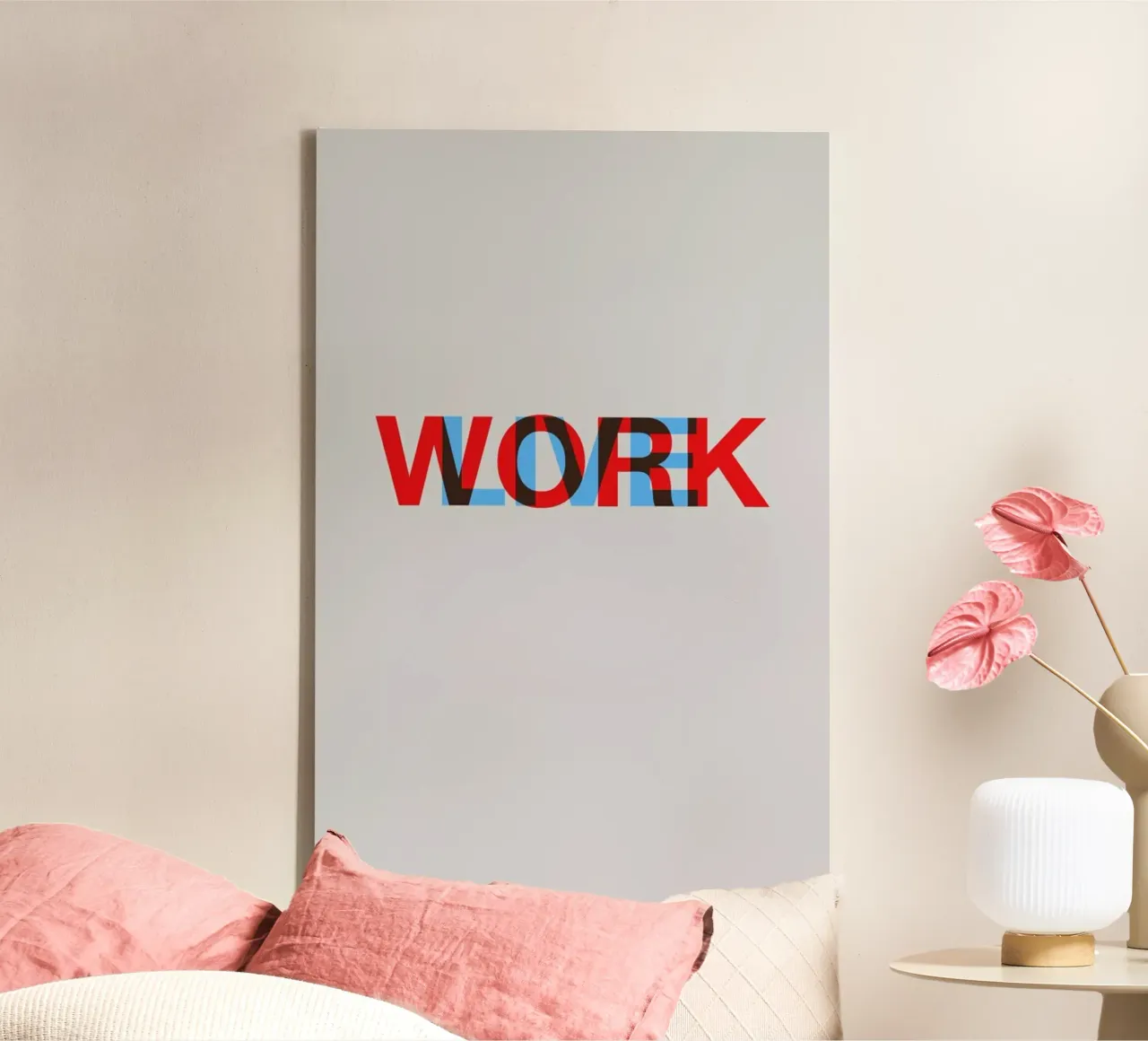 Live Work Poster canvas van Naxart