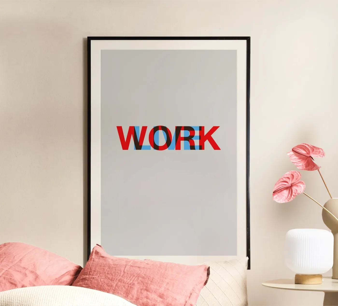 Live Work Poster Poster von Naxart