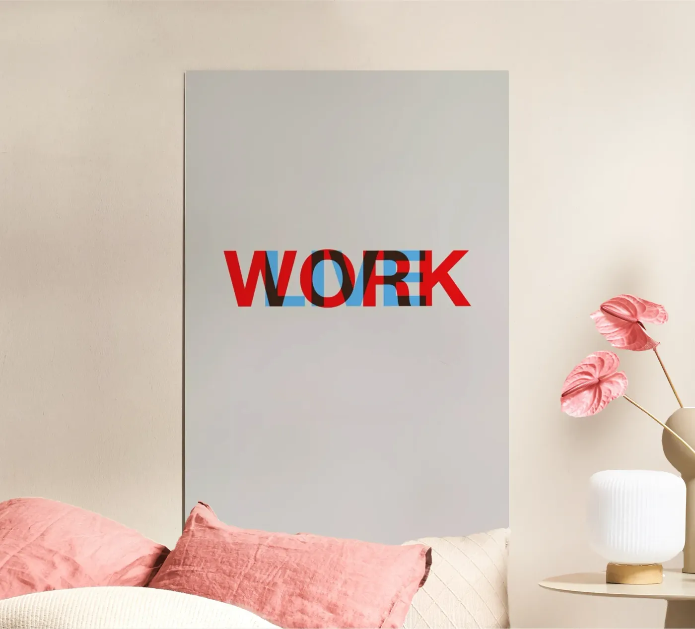 Live Work Poster Poster von Naxart