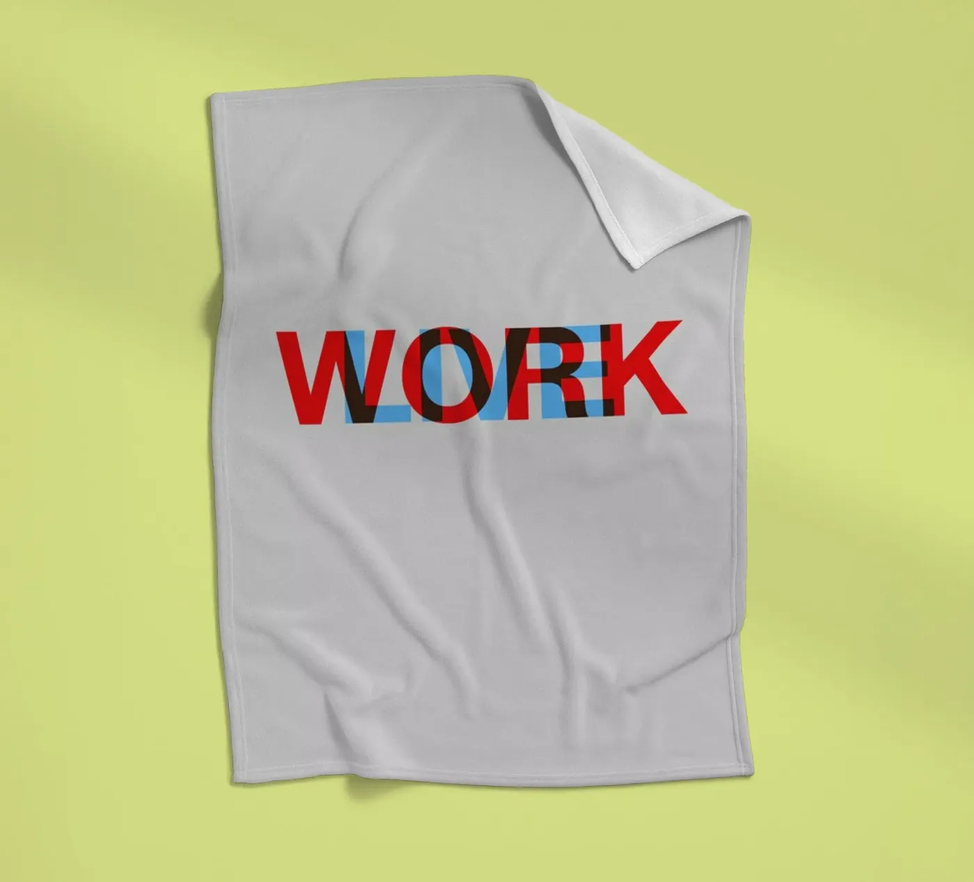 Live Work Poster Fleecedecke von Naxart
