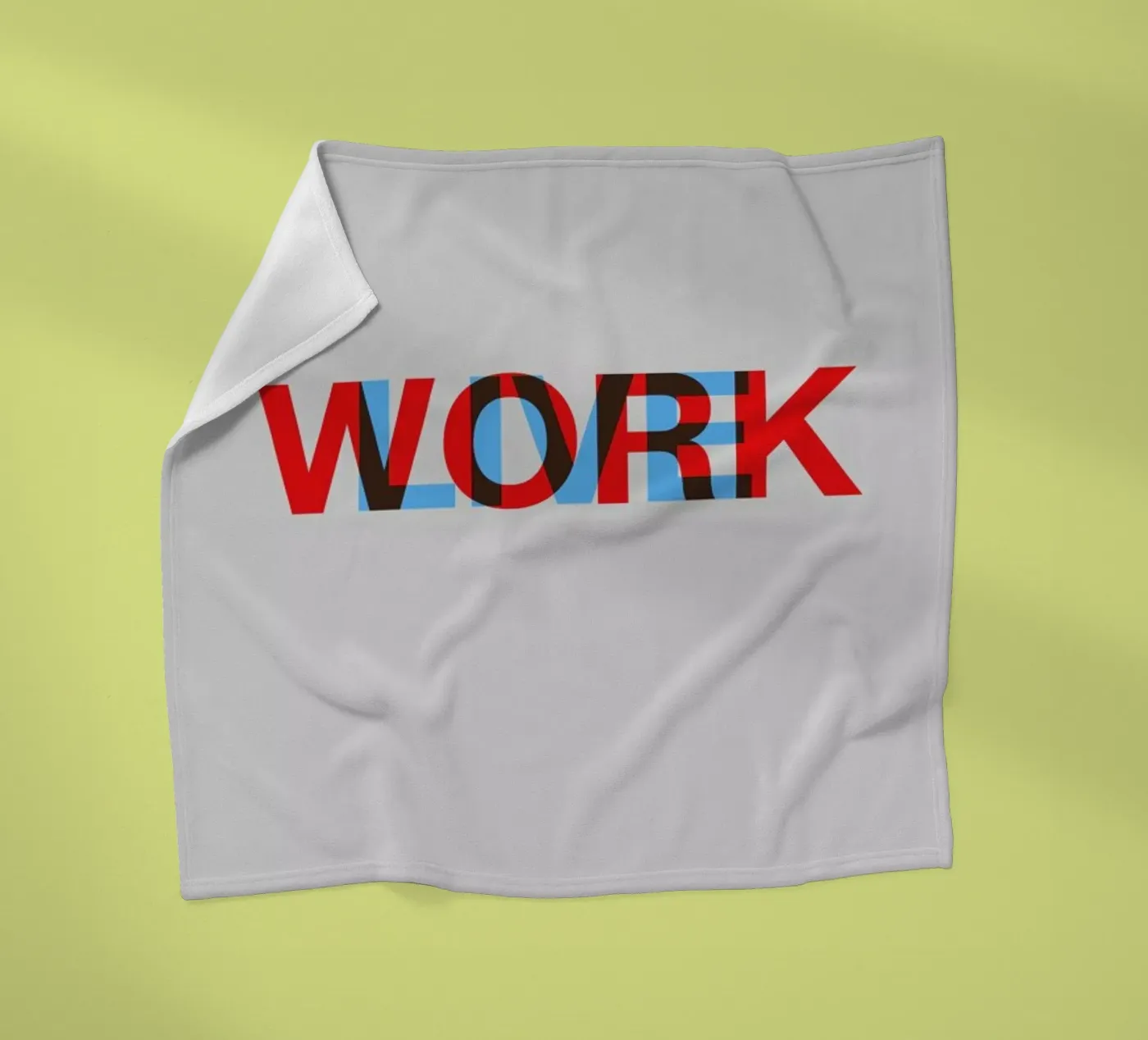 Live Work Poster Fleecedecke von Naxart