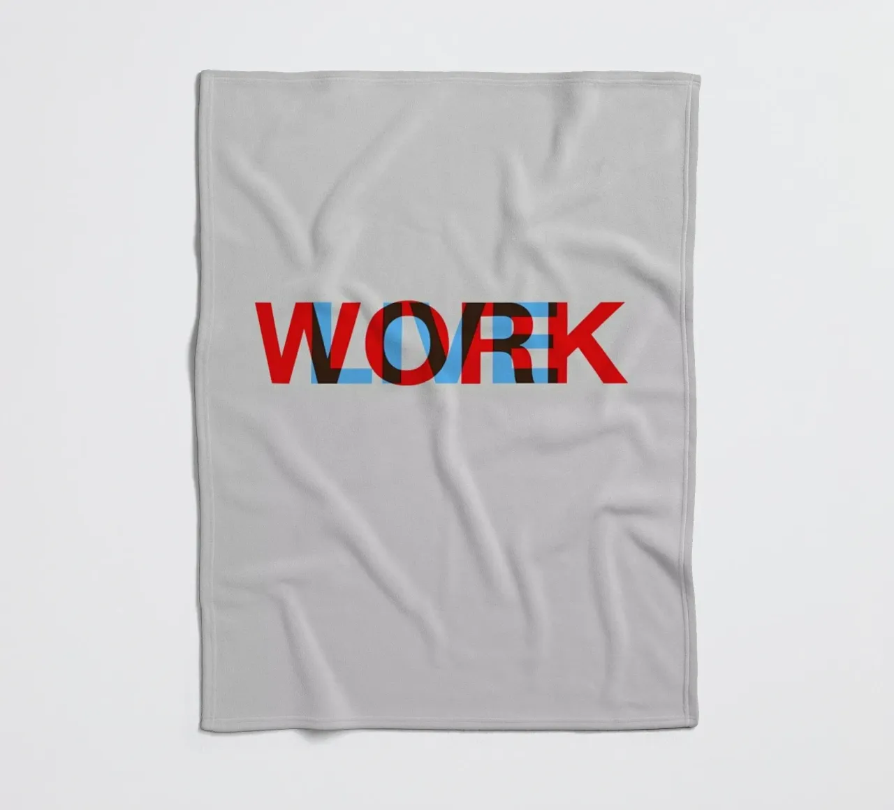 Live Work Poster fleecedeken van Naxart