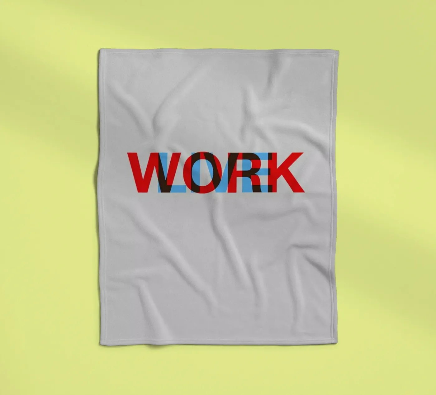Live Work Poster Fleecedecke von Naxart