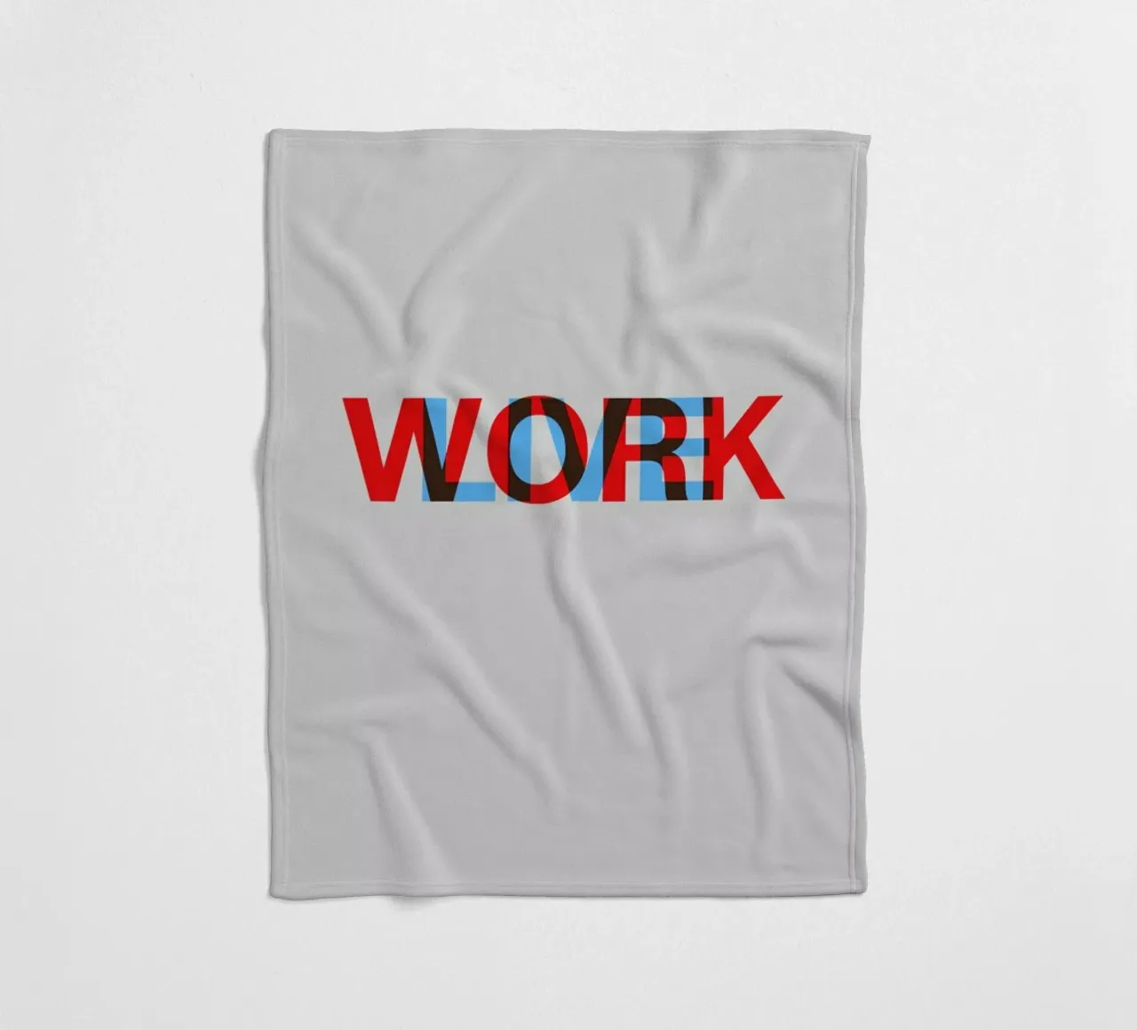 Live Work Poster fleecedeken van Naxart