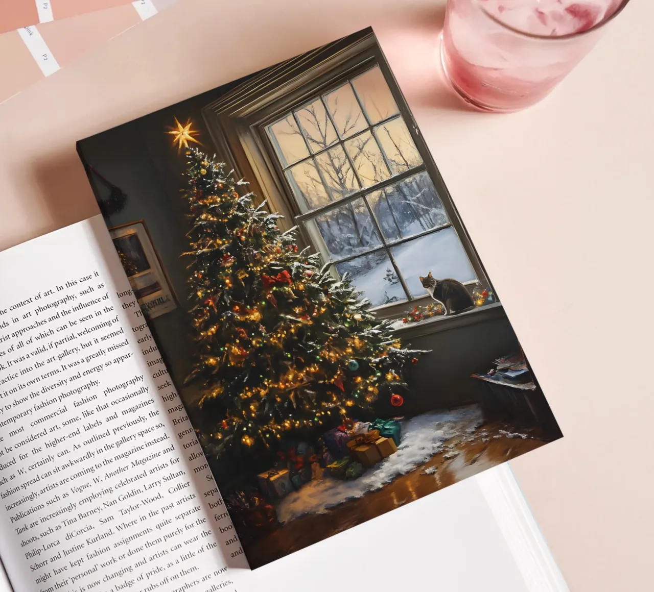 Christmas magic at the window Festive tree and winter views notebook by Christmas Vibes 2025