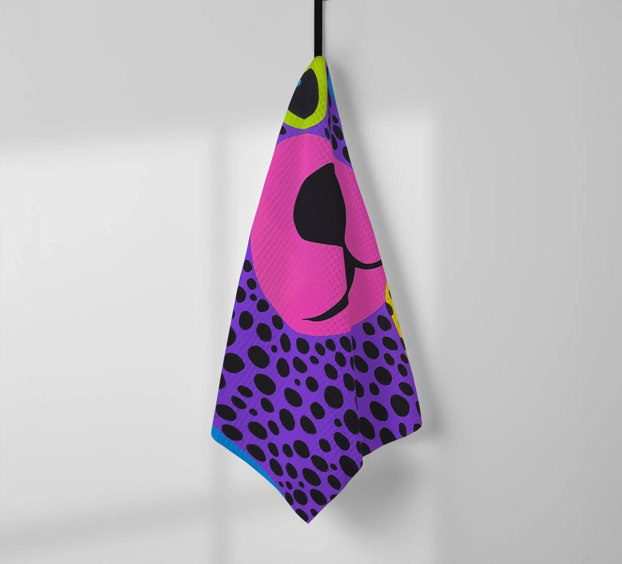 Psychedelic polar bear | Inspired by Kusama's dot patterns tea towel by Autofocus