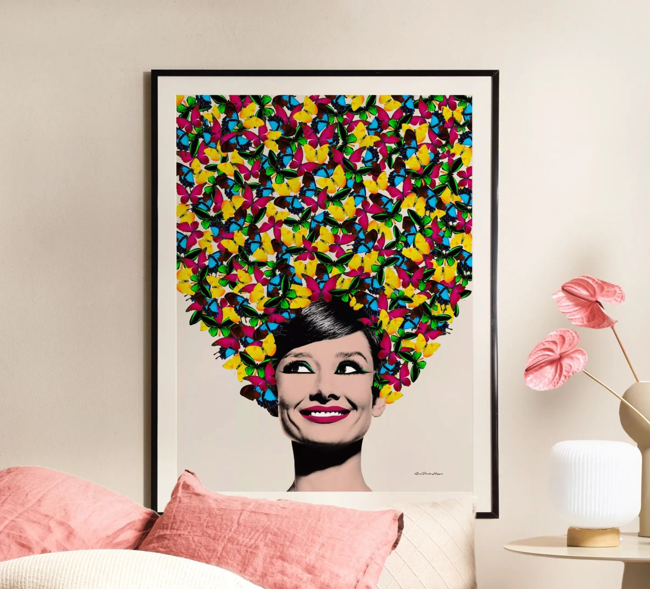 Butterflies in Audrey Poster von Ana Paula Hoppe