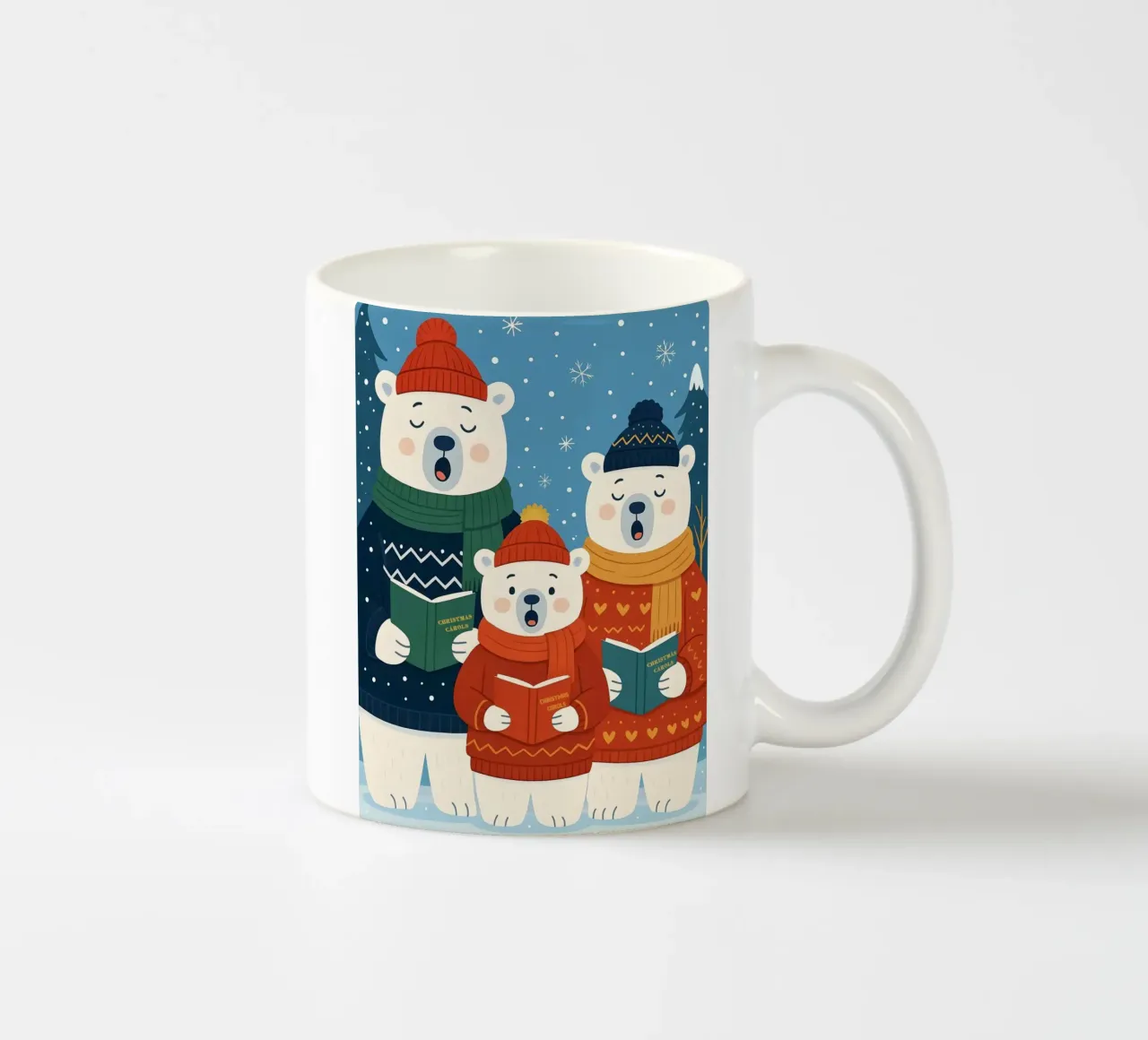 ORSI POLARI CHE CANTANO CANZONI DI NATALE tazza in ceramica da CHRISTMAS ART