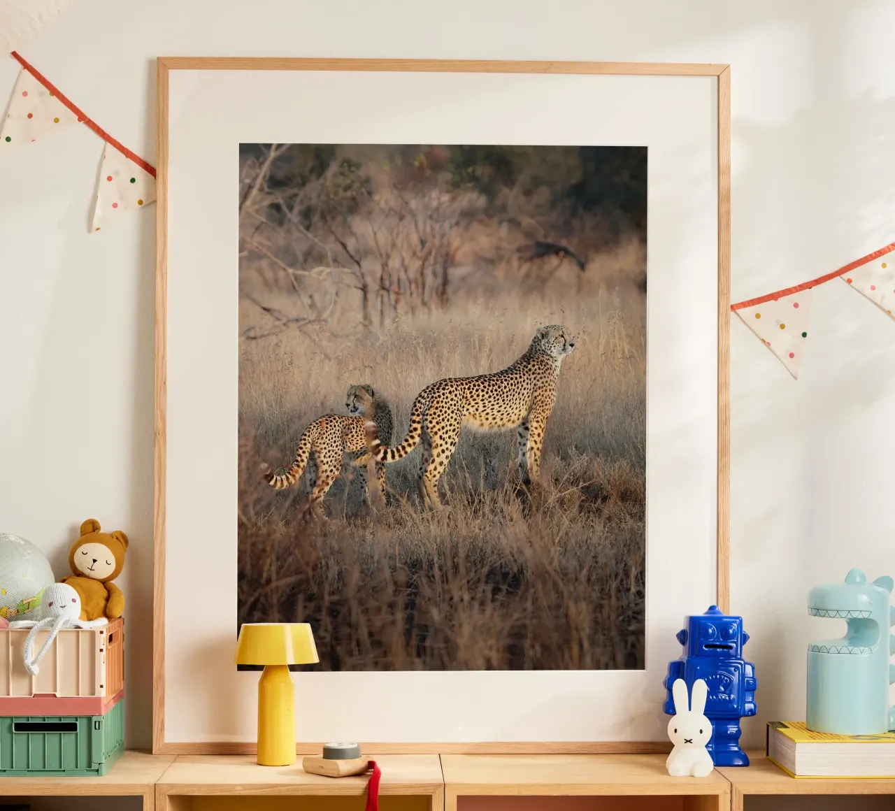 Cheetah family poster by Tom's Wildlife