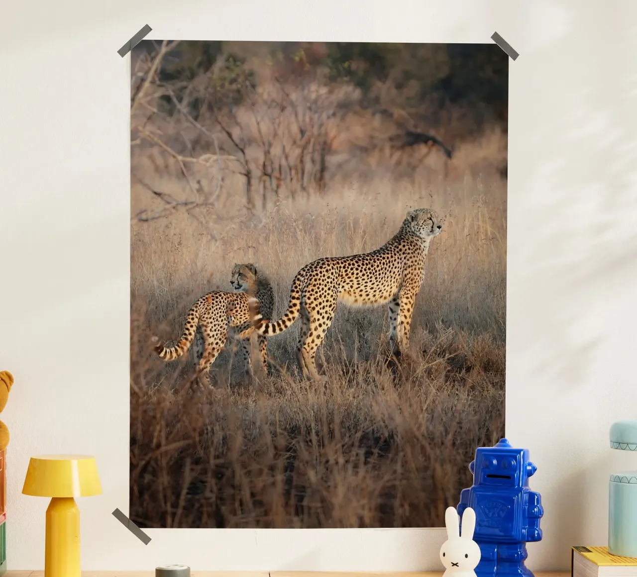 Cheetah family poster by Tom's Wildlife