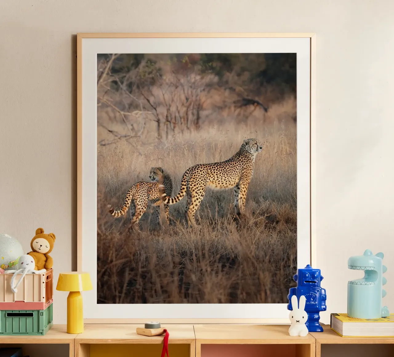 Cheetah family poster by Tom's Wildlife