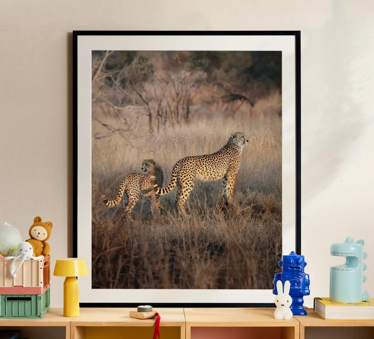 Cheetah family poster by Tom's Wildlife