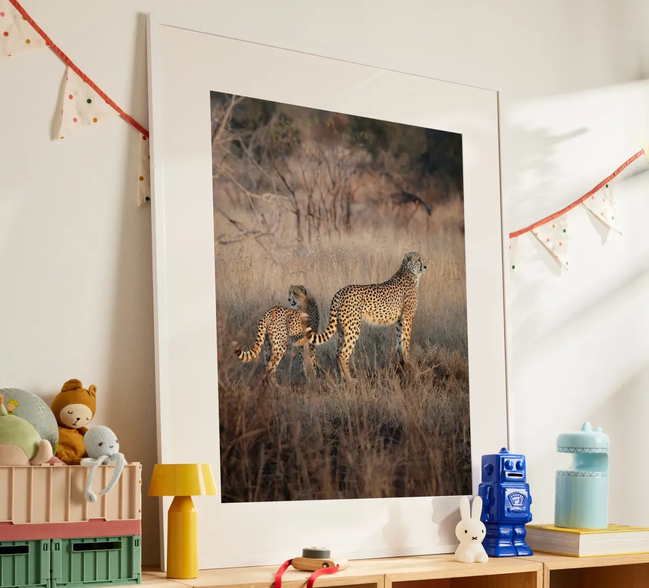 Cheetah family poster by Tom's Wildlife