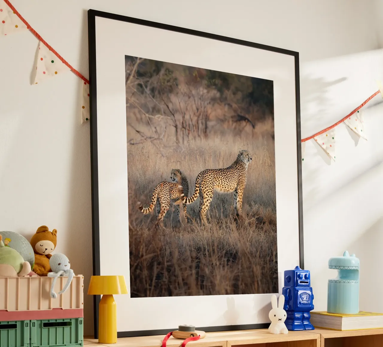 Cheetah family poster by Tom's Wildlife