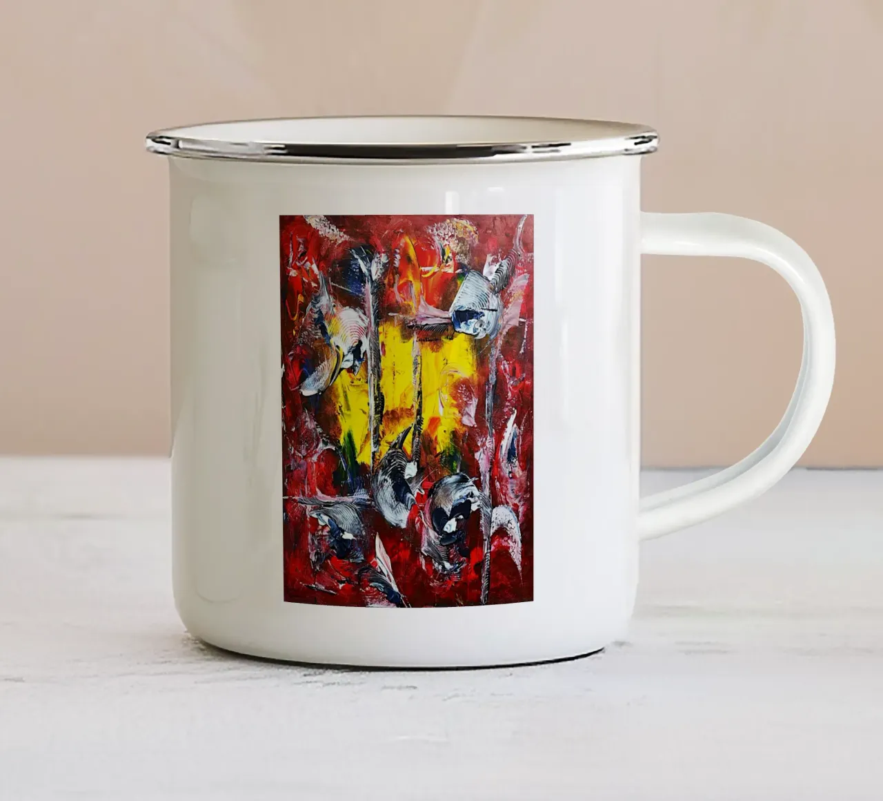 GUARDA ALL'INTERNO. tazza in smalto da Little treasures for your home