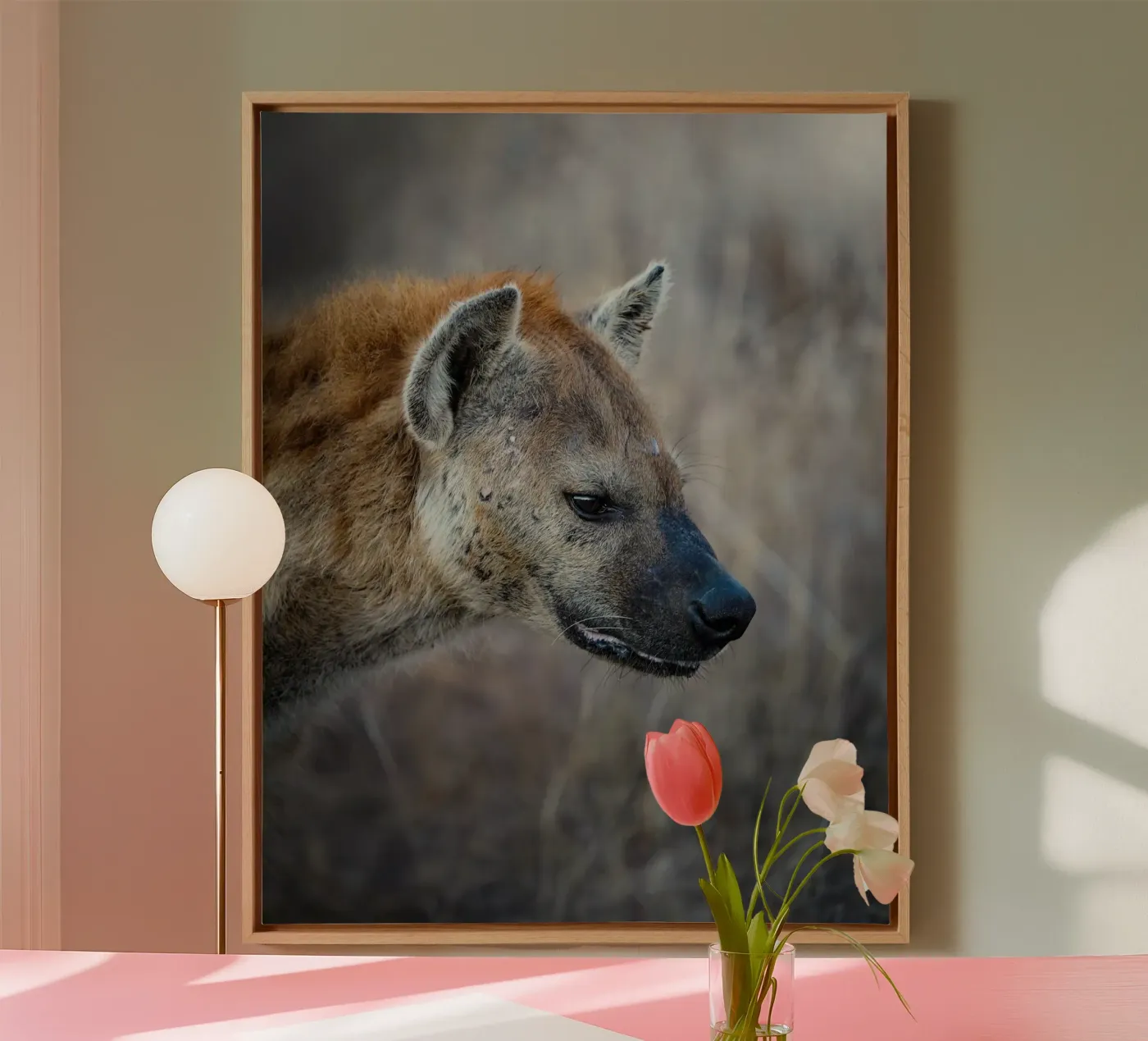 Hyena Leinwand von Tom's Wildlife