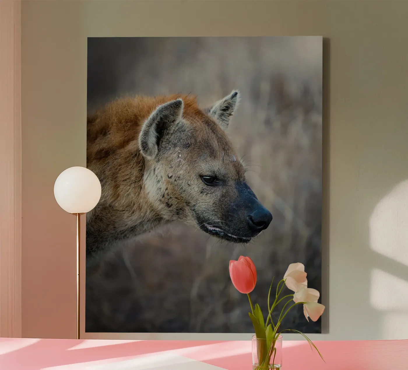 Hyena Leinwand von Tom's Wildlife