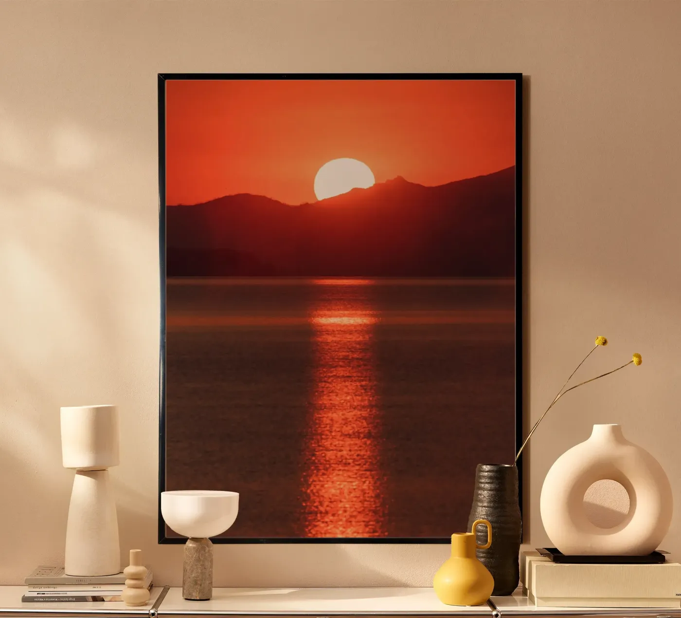 Orange Sunset Poster von stunningphotos