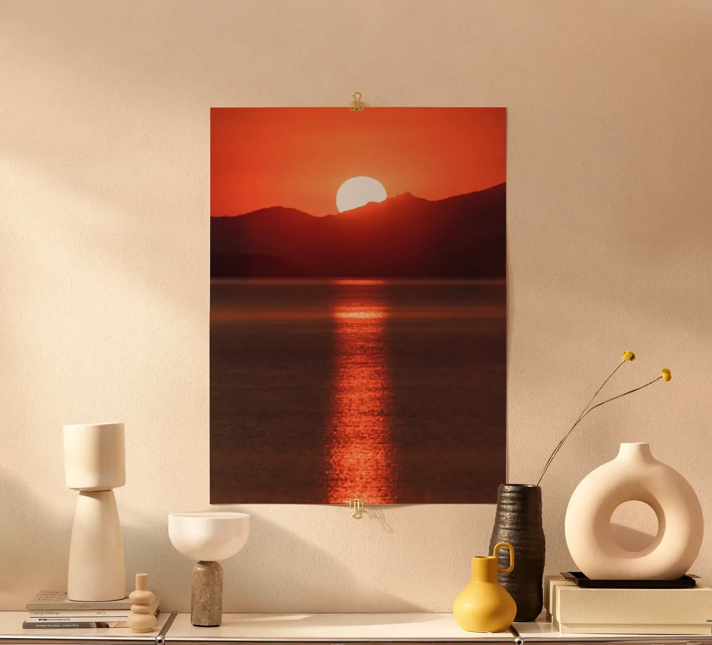 Orange Sunset Poster von stunningphotos