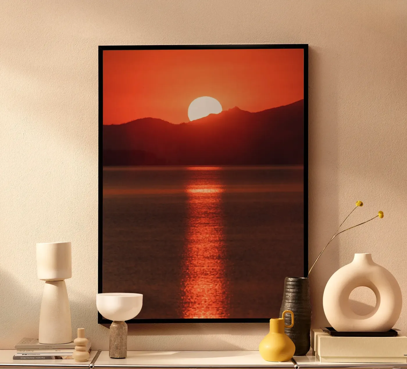 Orange Sunset Poster von stunningphotos