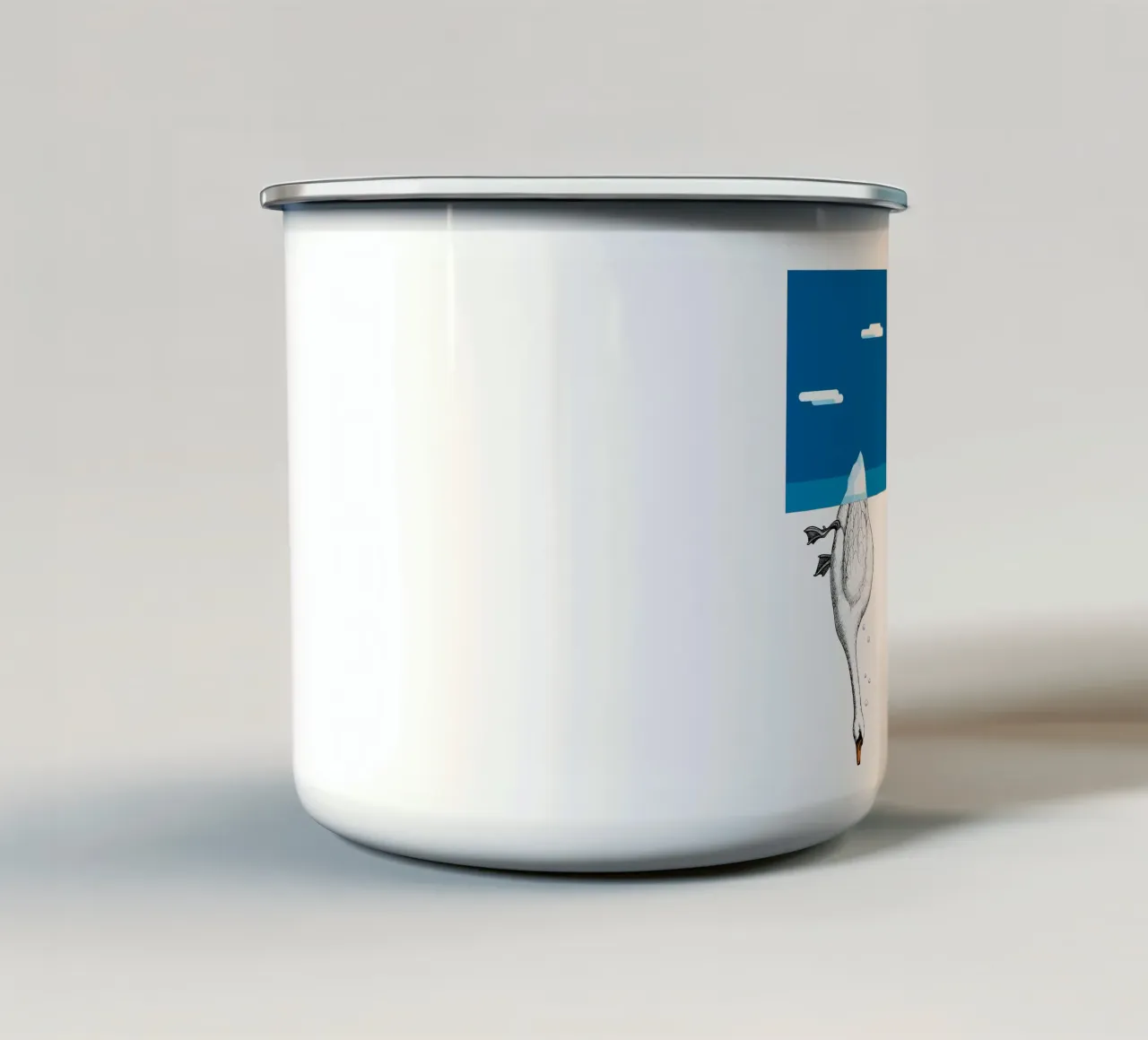 Swan berg tazza in smalto da Elegant Absurd