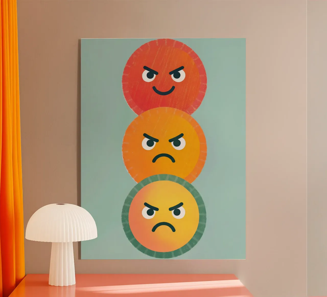 Espressione di faccia arrabbiata impilata plexiglass da LOYAL SHOP