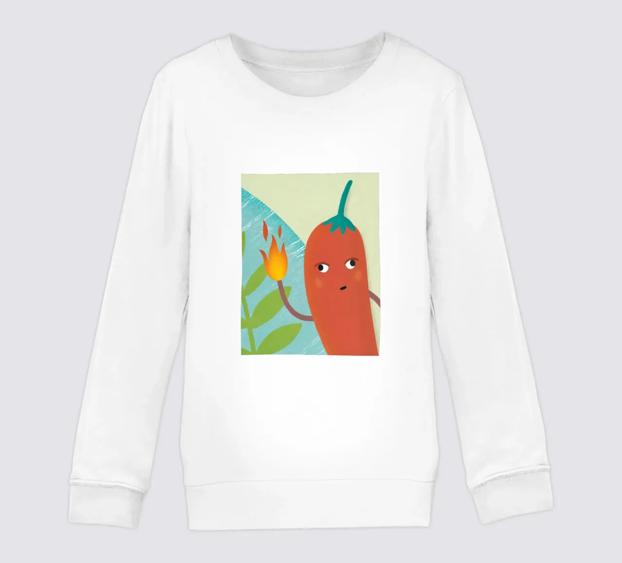 Peperoncino con mano di fuoco felpa bambino da LOYAL SHOP