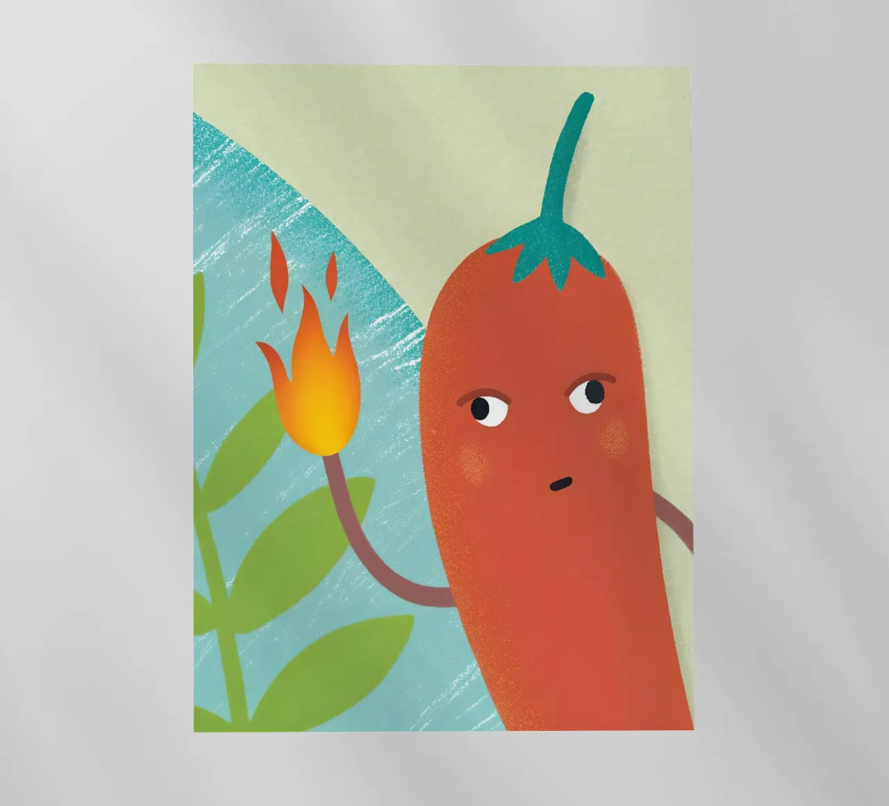 Peperoncino con mano di fuoco pellicola backlit da LOYAL SHOP