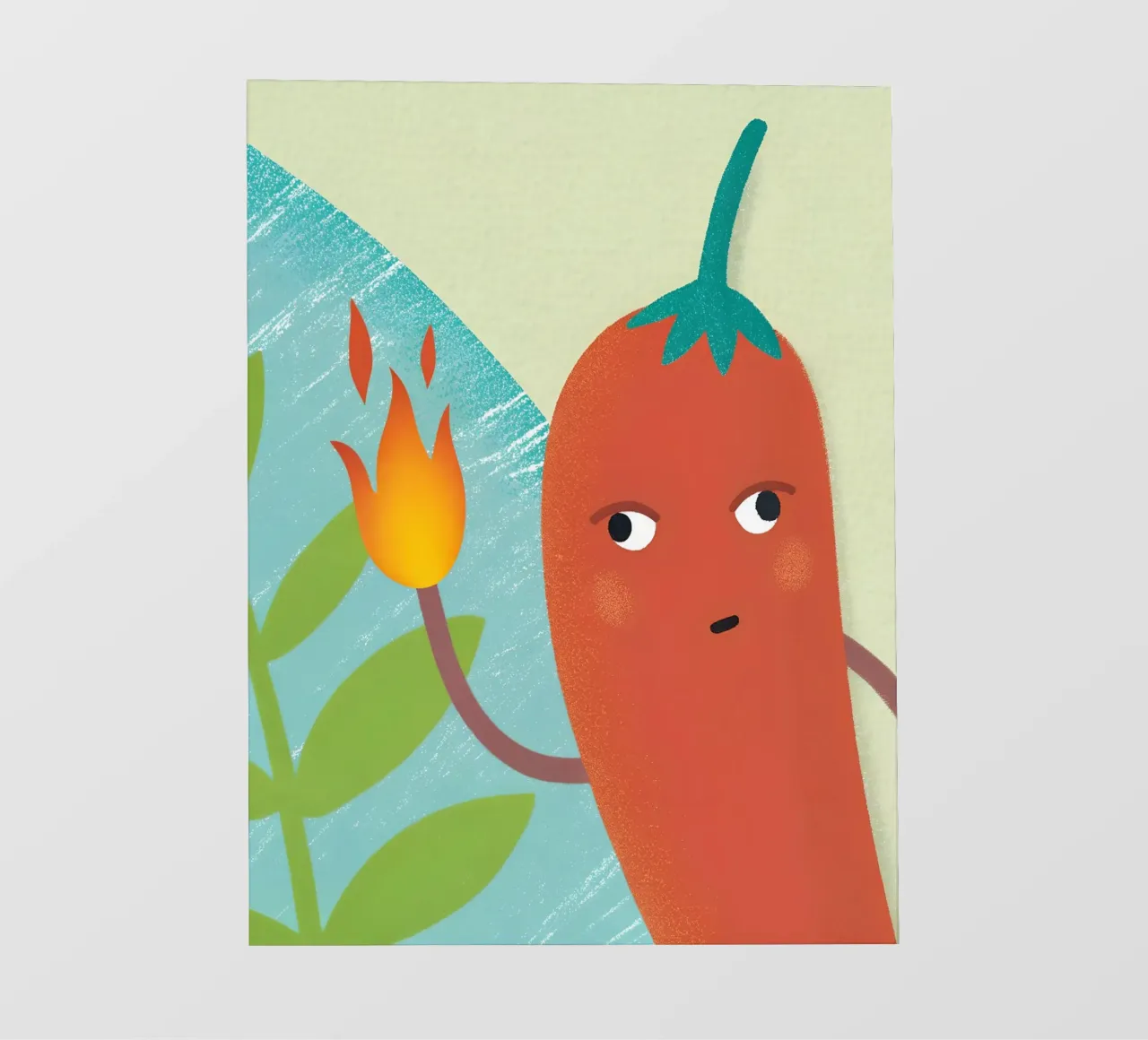Peperoncino con mano di fuoco pellicola backlit da LOYAL SHOP