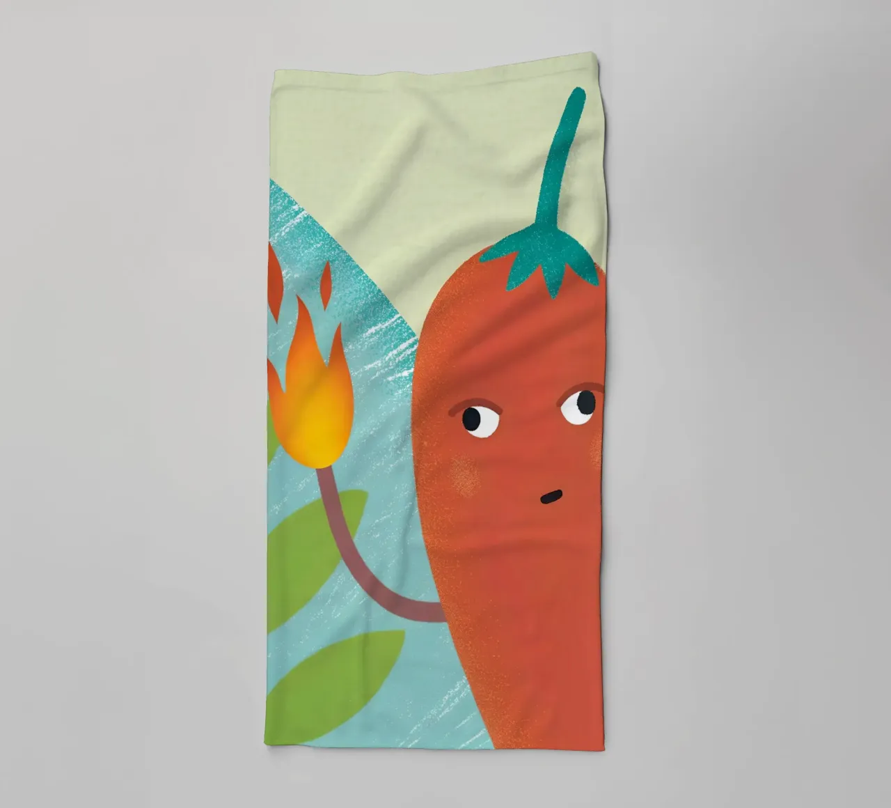 Peperoncino con mano di fuoco asciugamano da bagno da LOYAL SHOP