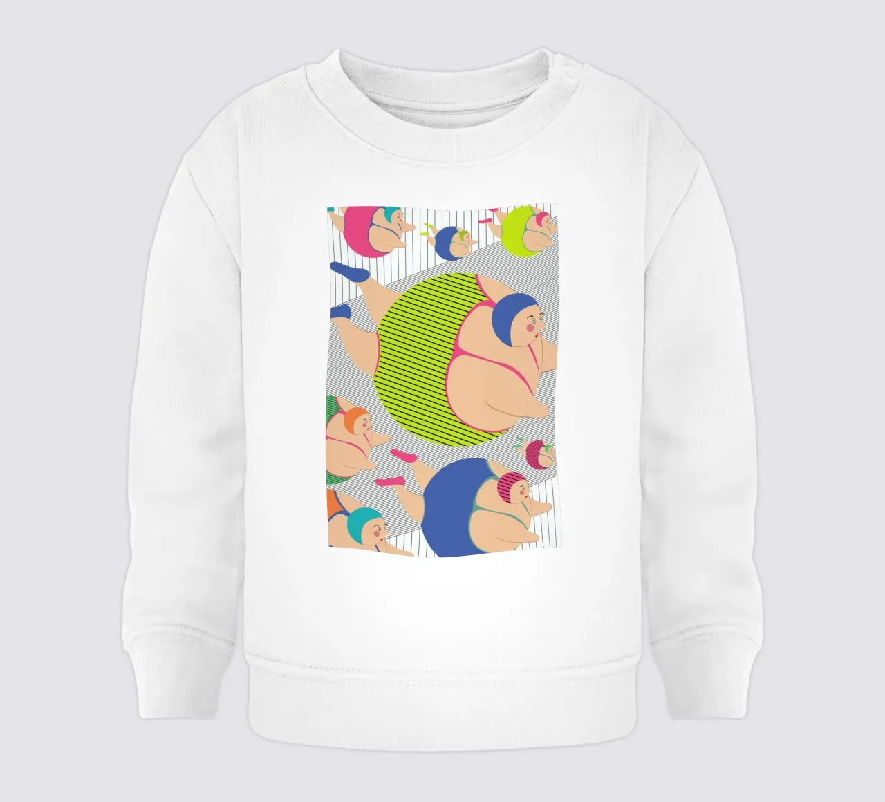 Synchronised Striped Swimmers sudadera de bebé de Maria Kritzas