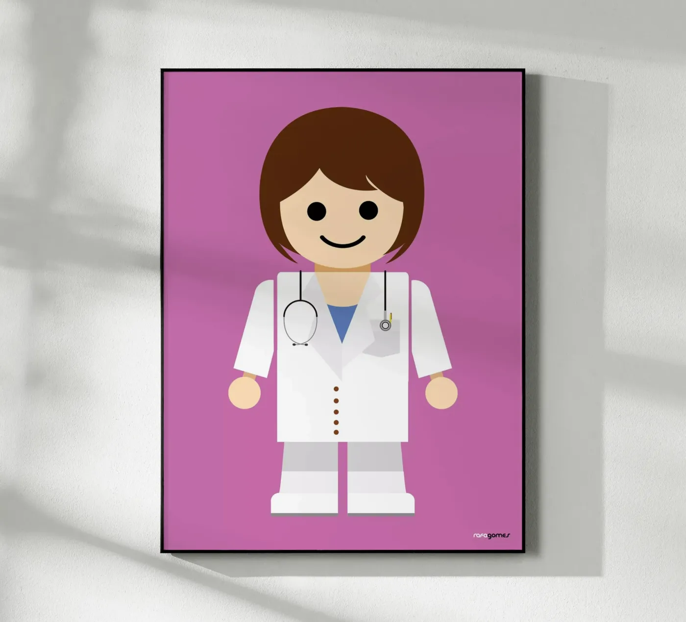 Doctor Toy acryl van Rafa Gomes