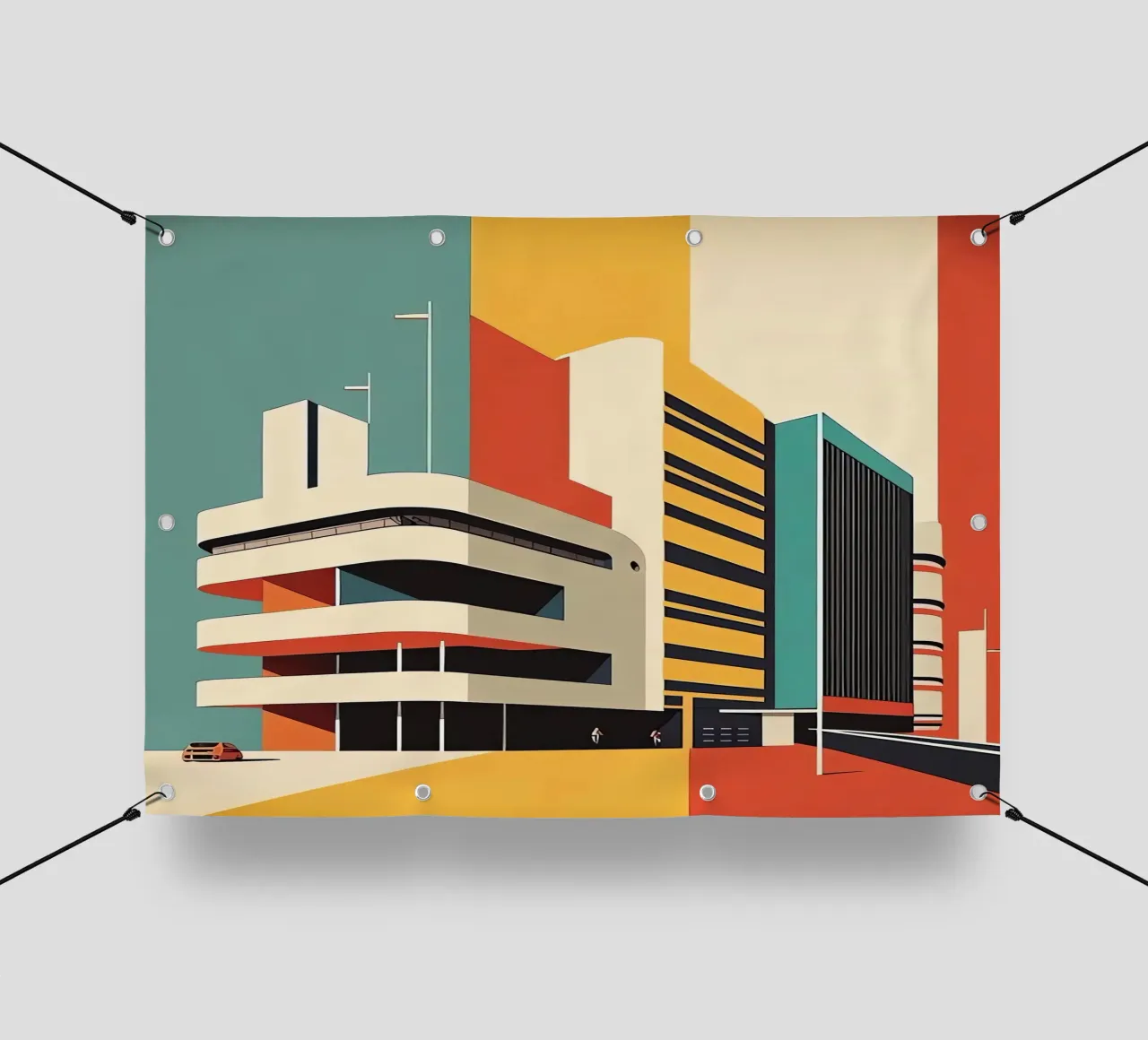 Edificio Bauhaus telo in pvc da Isaac Murray