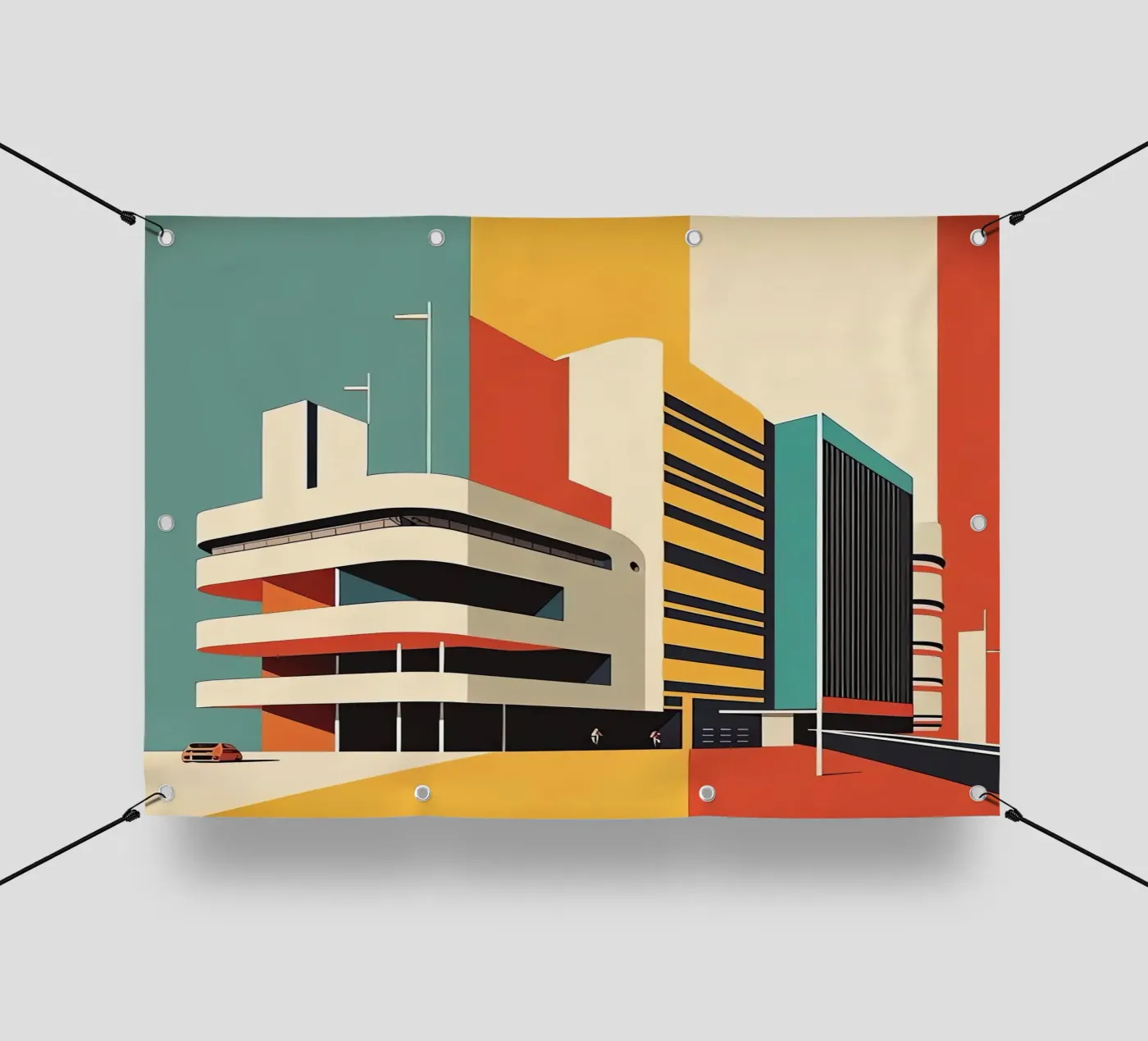 Edificio Bauhaus telo in pvc da Isaac Murray