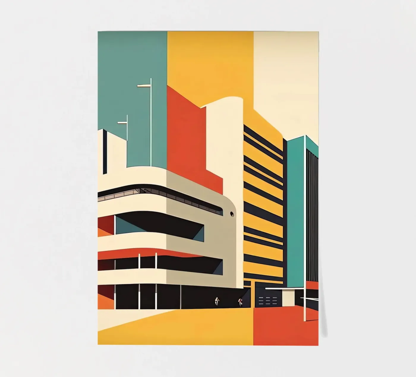 Edificio Bauhaus foglio adesivo da Isaac Murray