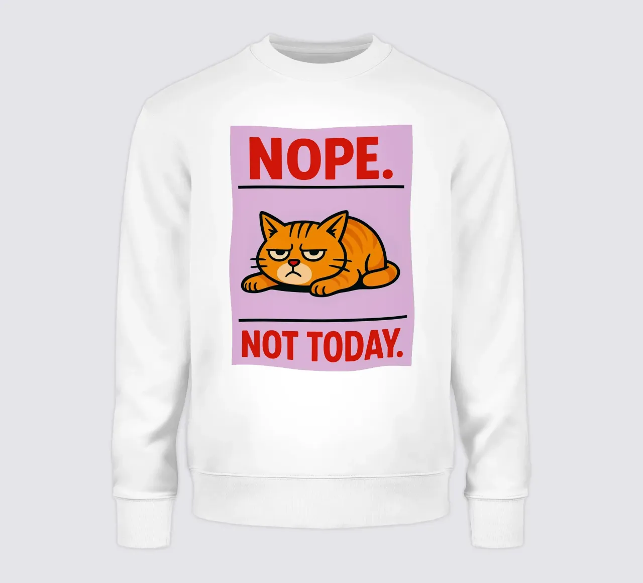 No, non oggi, gatto pigro felpa da SADELA
