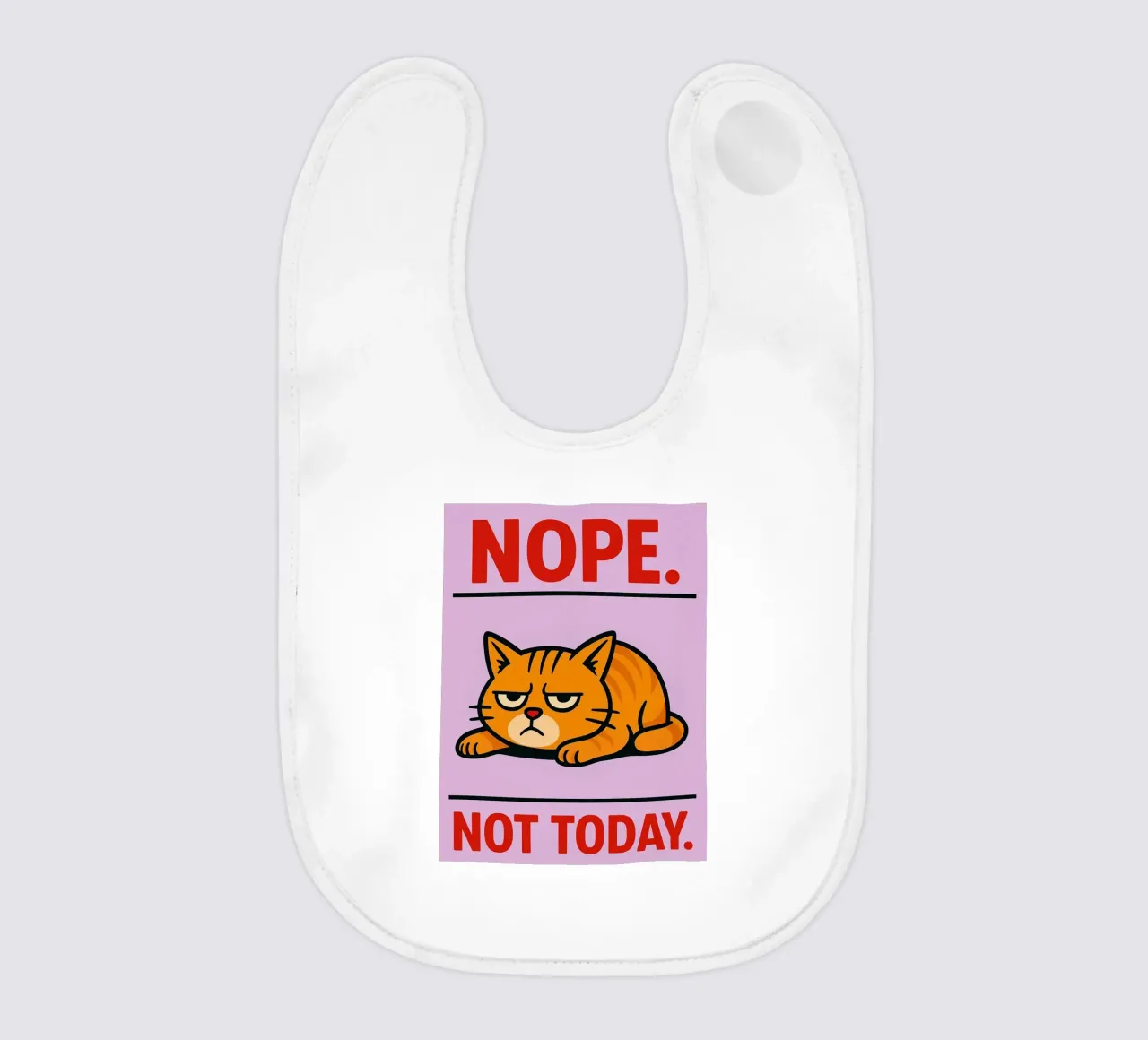 No, non oggi, gatto pigro bavaglino da SADELA