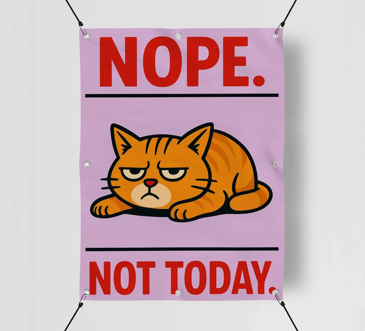 No, non oggi, gatto pigro telo in pvc da SADELA