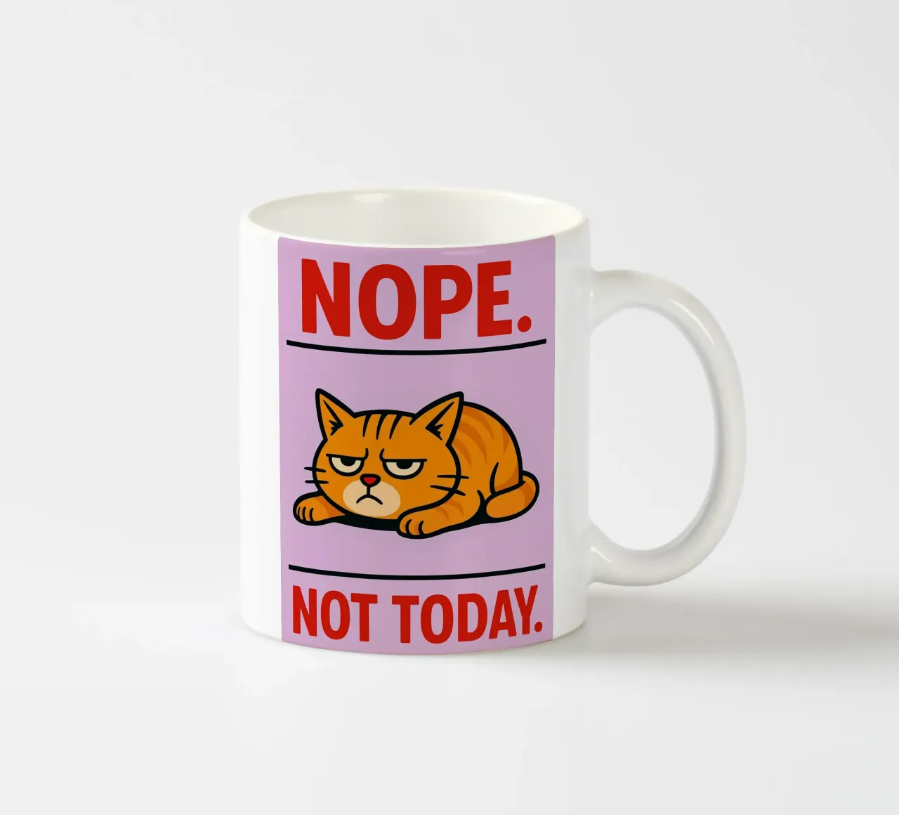 No, non oggi, gatto pigro tazza in ceramica da SADELA
